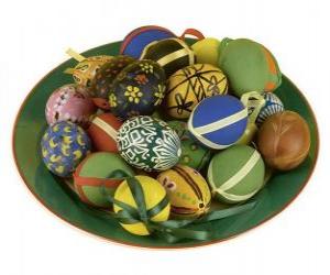 yapboz Tipik dekore Paskalya yumurtaları